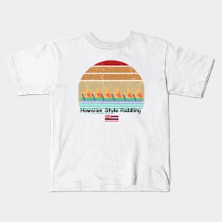 Hawaiian Style Paddling Kids T-Shirt